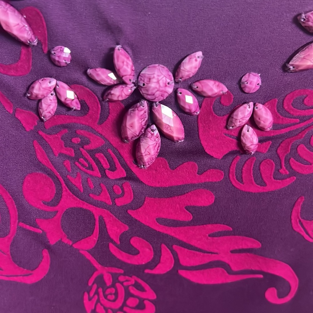 Unique Beaded Patterned Top - Picture 3 of 5